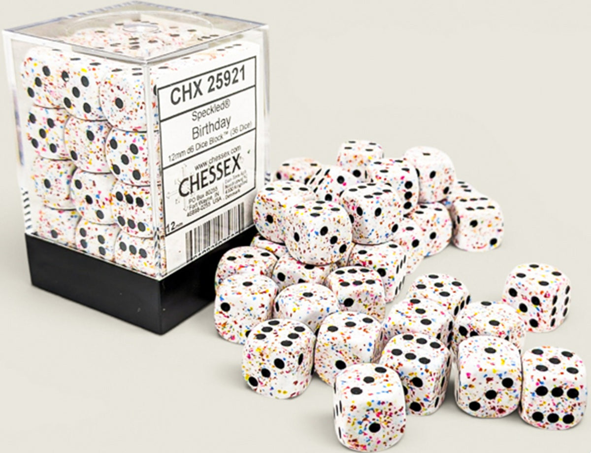 Chessex 36D6 - Speckled Birthday | Cards and Coasters CA