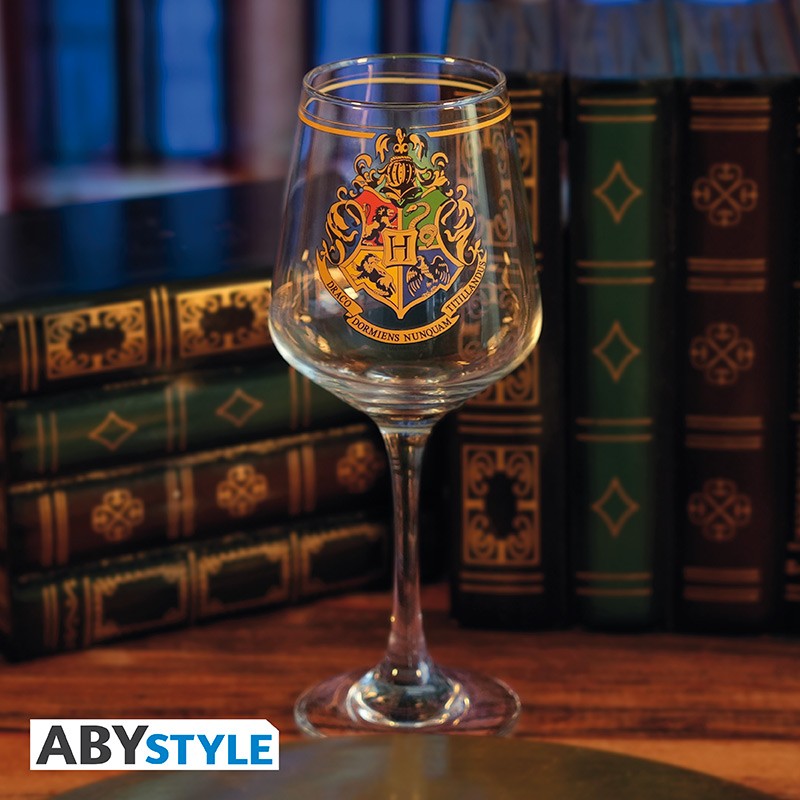 Harry Potter: Stemmed Glass "Hogwarts Crest" | Cards and Coasters CA