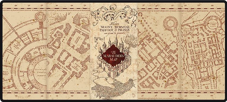Harry Potter Mousepad XXL: The Marauder's Map | Cards and Coasters CA