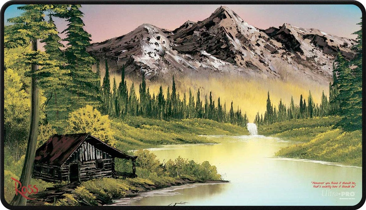 Playmat: Bob Ross Mountain Retreat | Cards and Coasters CA