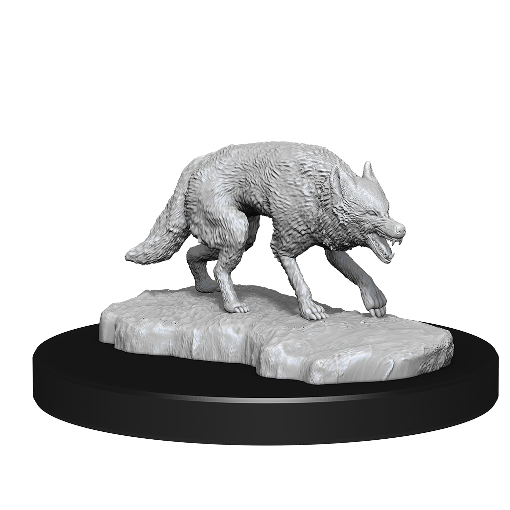 D&D Unpainted Minis Jackalwere & Jackal | Cards and Coasters CA