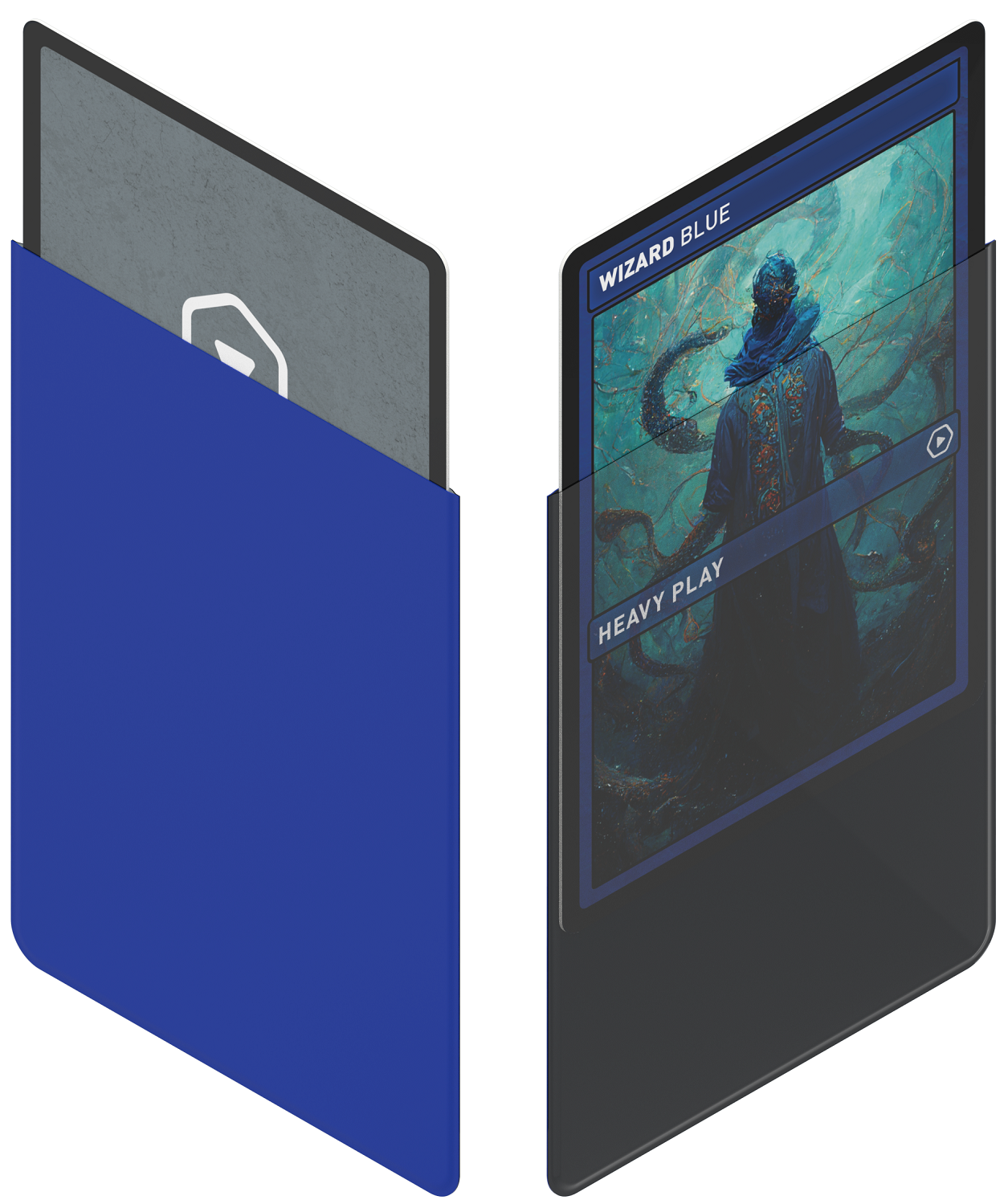 Heavy Play Sleeves: Blue | Cards and Coasters CA