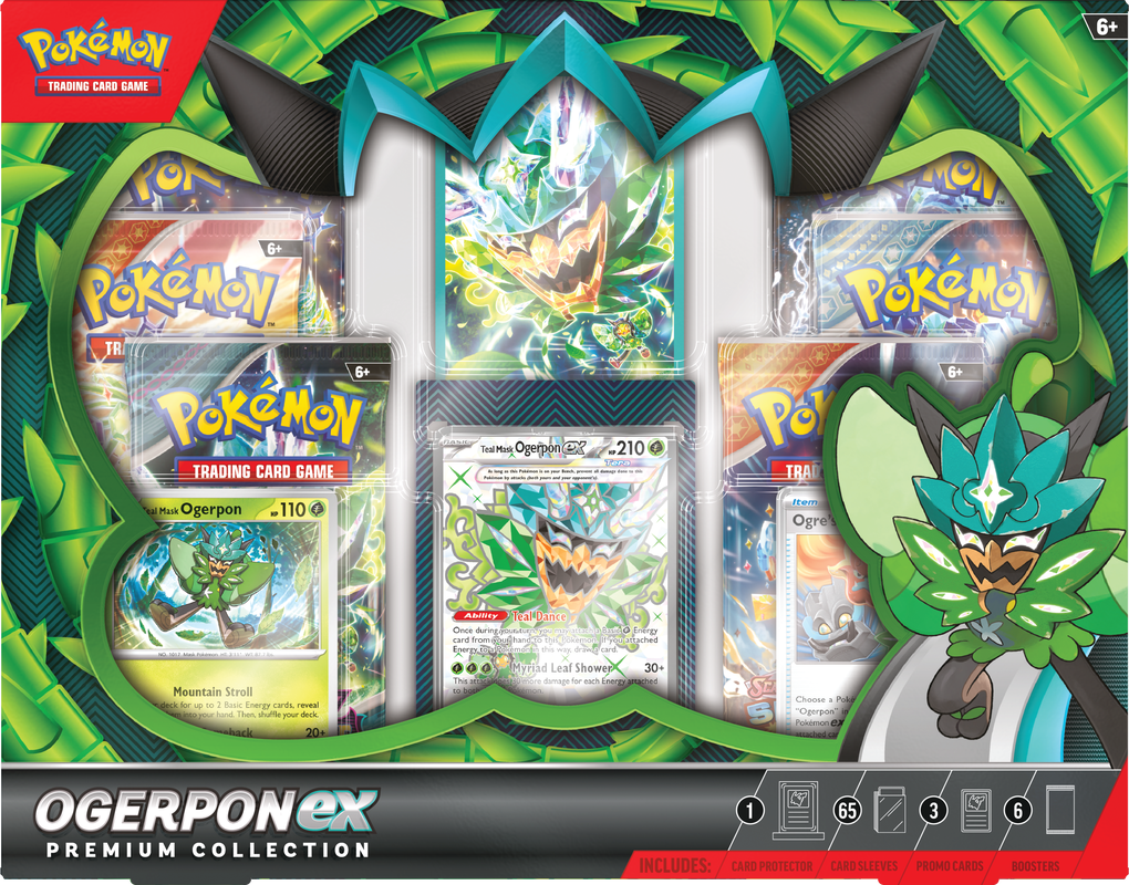 Pokémon Sealed: Premium Collection: Ogerpon EX | Cards and Coasters CA