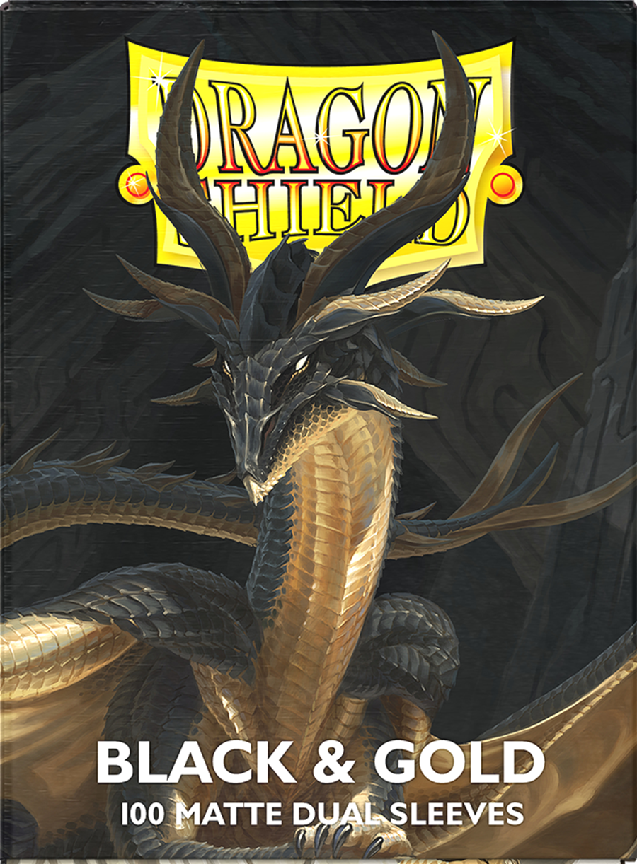 Dragon Shield - Dual Matte - Black and Gold | Cards and Coasters CA
