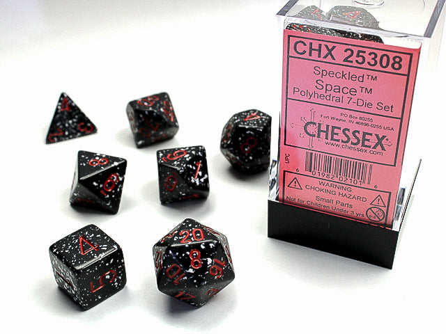 Chessex -Speckled Space-  Dice set 7 | Cards and Coasters CA
