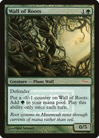 Wall of Roots [Friday Night Magic 2008] | Cards and Coasters CA