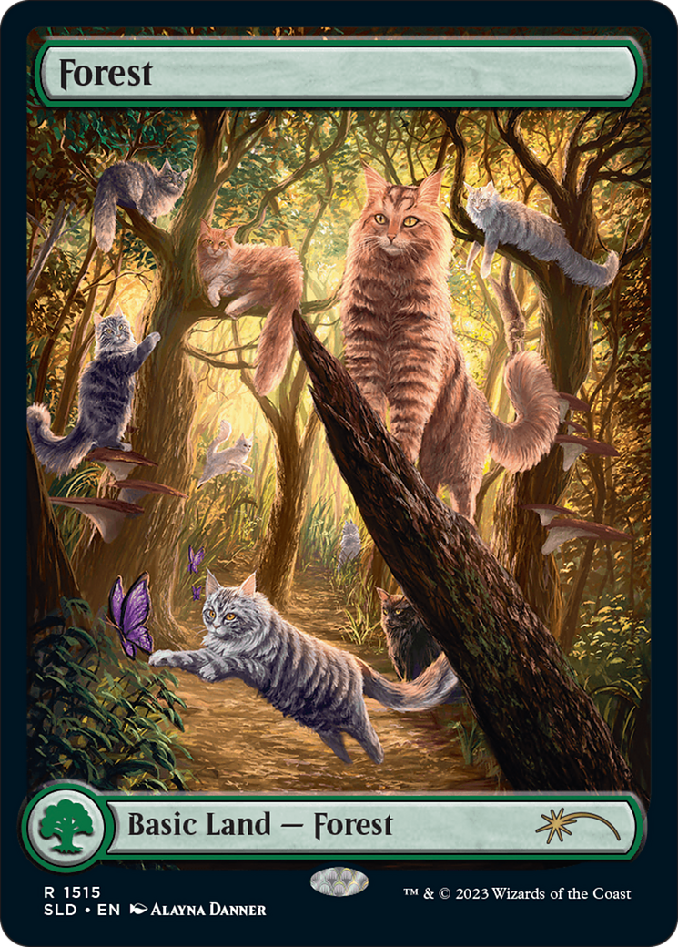 Forest (1515) [Secret Lair Commander Deck: Raining Cats and Dogs] | Cards and Coasters CA