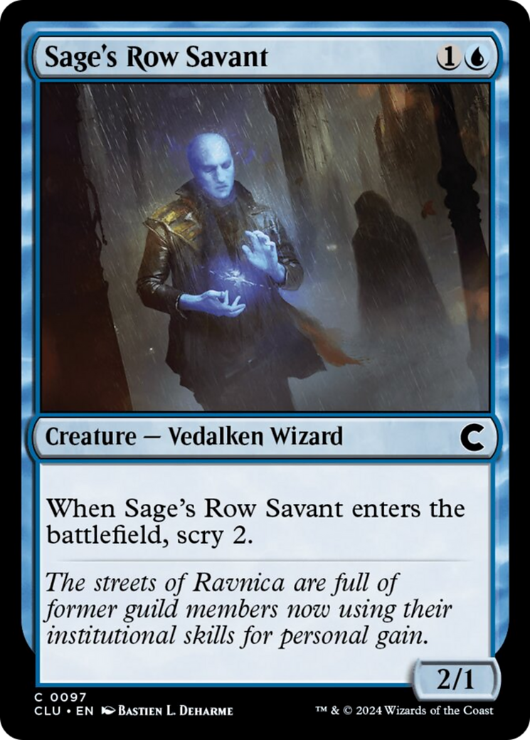 Sage's Row Savant [Ravnica: Clue Edition] | Cards and Coasters CA