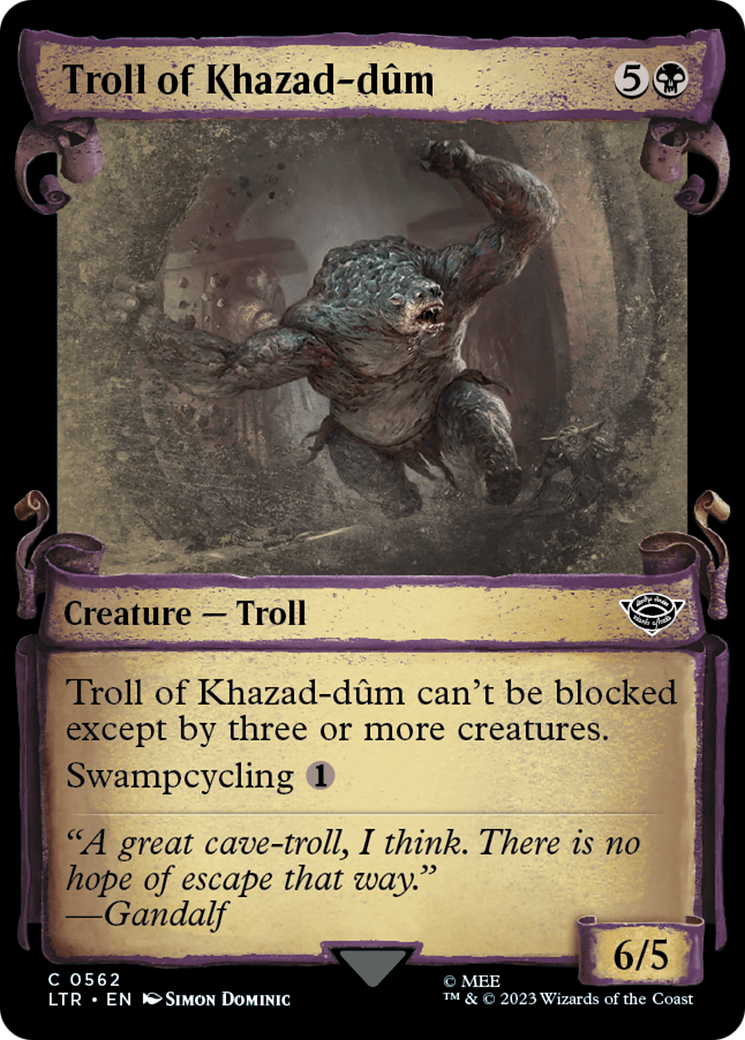 Troll of Khazad-dum [The Lord of the Rings: Tales of Middle-Earth Showcase Scrolls] | Cards and Coasters CA