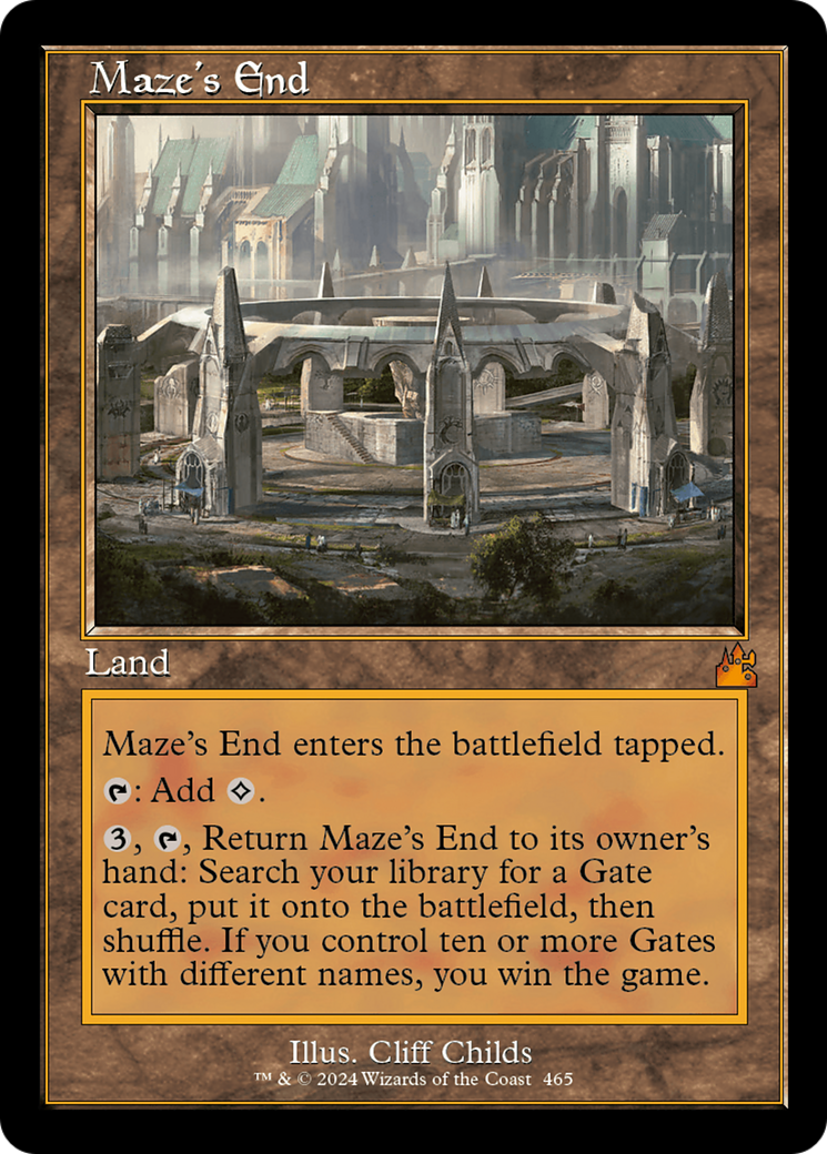 Maze's End (Retro Frame) [Ravnica Remastered] | Cards and Coasters CA