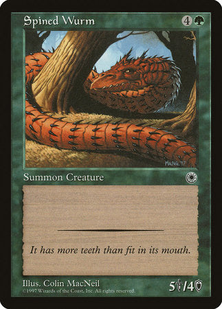 Spined Wurm [Portal] | Cards and Coasters CA