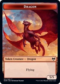 Dragon // Thopter Double-sided Token [Kaldheim Commander Tokens] | Cards and Coasters CA