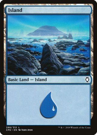 Island (288) [Commander Anthology Volume II] | Cards and Coasters CA