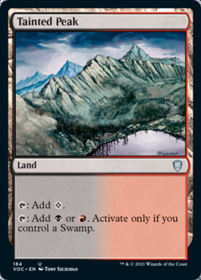 Tainted Peak [Innistrad: Crimson Vow Commander] | Cards and Coasters CA