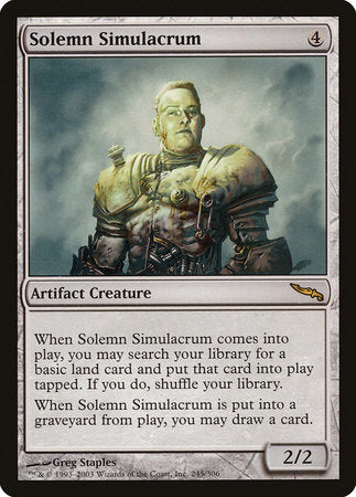 Solemn Simulacrum [Mirrodin] | Cards and Coasters CA