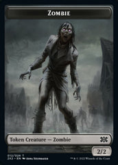 Zombie // Knight Double-sided Token [Double Masters 2022 Tokens] | Cards and Coasters CA