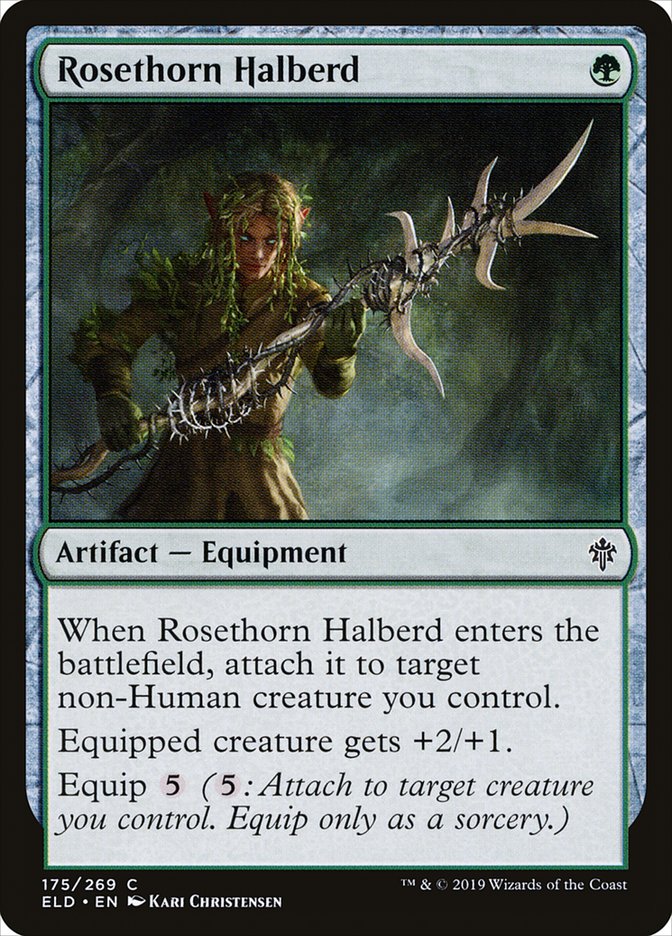 Rosethorn Halberd [Throne of Eldraine] | Cards and Coasters CA