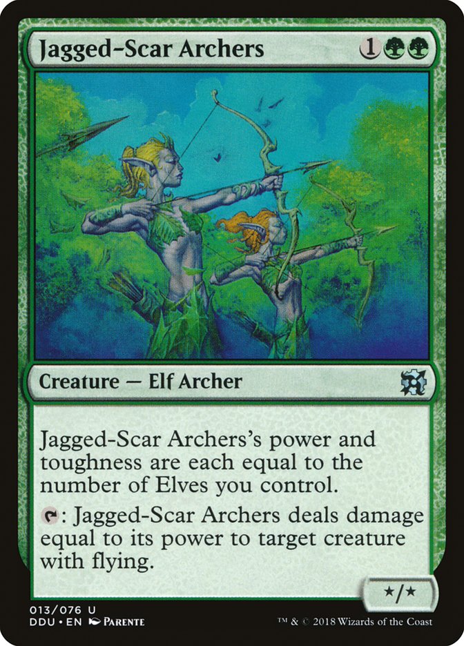Jagged-Scar Archers [Duel Decks: Elves vs. Inventors] | Cards and Coasters CA