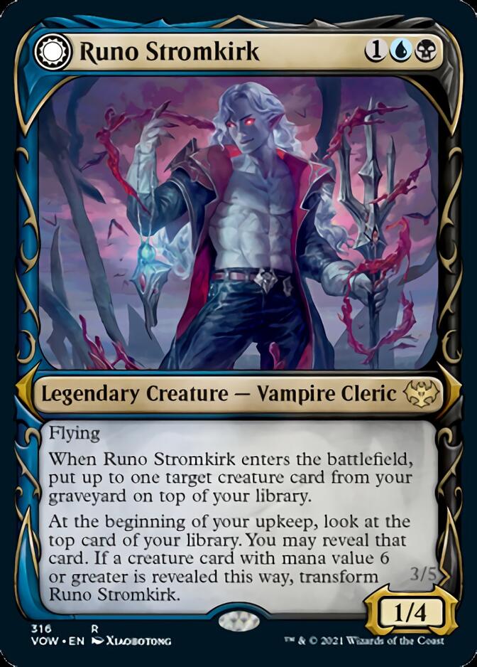 Runo Stromkirk // Krothuss, Lord of the Deep (Showcase Fang Frame) [Innistrad: Crimson Vow] | Cards and Coasters CA