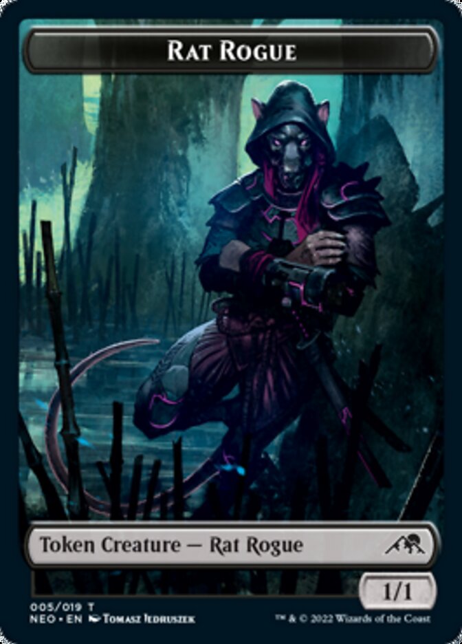 Rat Rogue Token [Kamigawa: Neon Dynasty Tokens] | Cards and Coasters CA