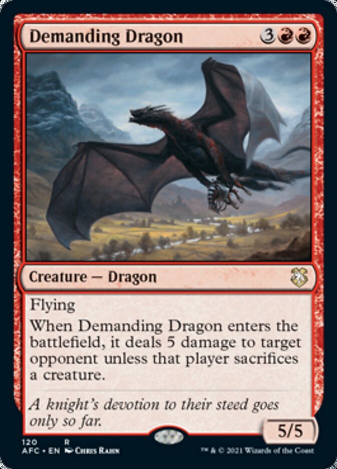 Demanding Dragon [Dungeons & Dragons: Adventures in the Forgotten Realms Commander] | Cards and Coasters CA