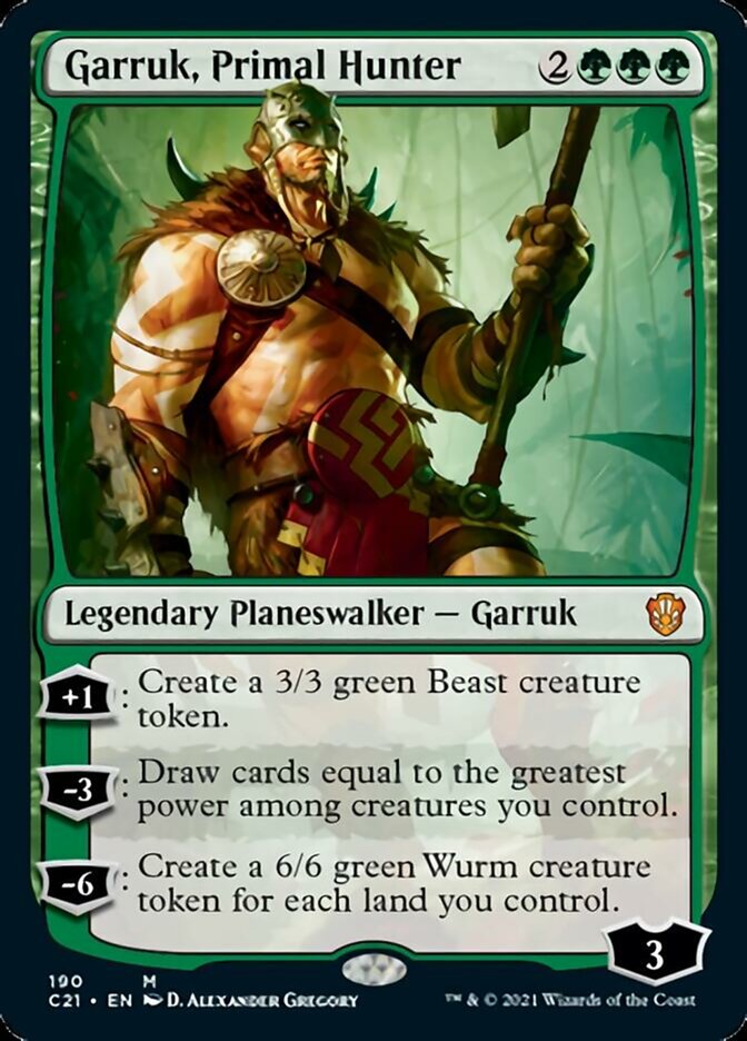 Garruk, Primal Hunter [Commander 2021] | Cards and Coasters CA