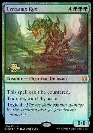 Tyrranax Rex [Phyrexia: All Will Be One Prerelease Promos] | Cards and Coasters CA