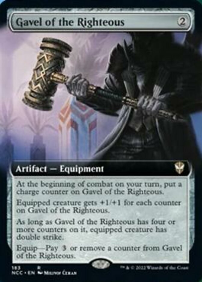 Gavel of the Righteous (Extended Art) [Streets of New Capenna Commander] | Cards and Coasters CA
