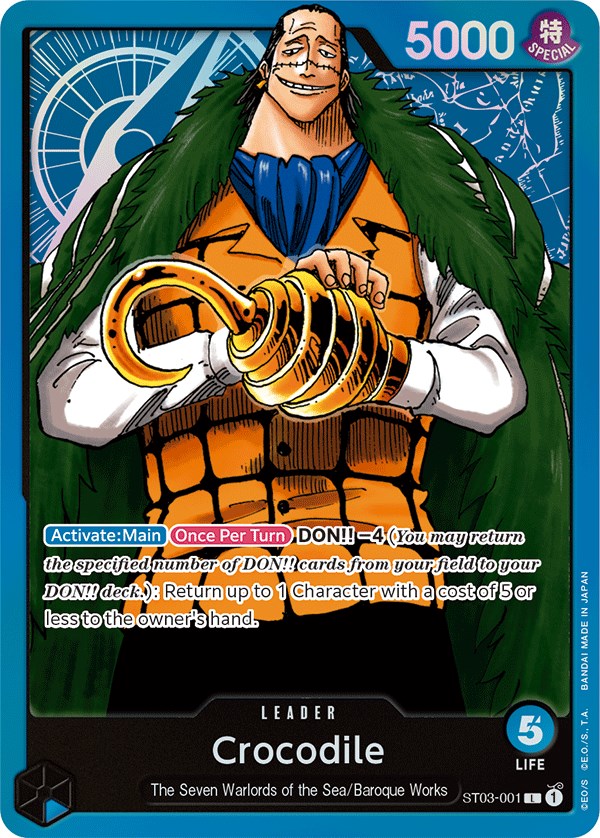 Crocodile (001) [Starter Deck: The Seven Warlords of The Sea] | Cards and Coasters CA