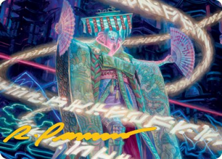 Satsuki, the Living Lore Art Card (Gold-Stamped Signature) [Kamigawa: Neon Dynasty Art Series] | Cards and Coasters CA