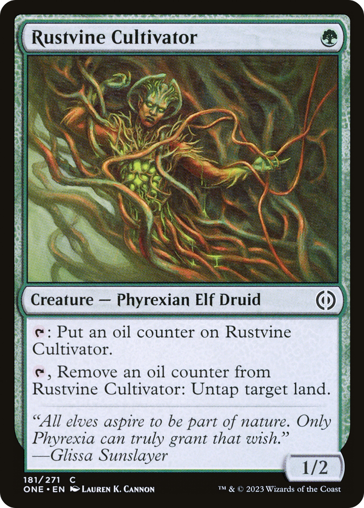 Rustvine Cultivator [Phyrexia: All Will Be One] | Cards and Coasters CA