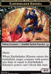 Earthshaker Khenra // Cat Double-sided Token [Hour of Devastation Tokens] | Cards and Coasters CA