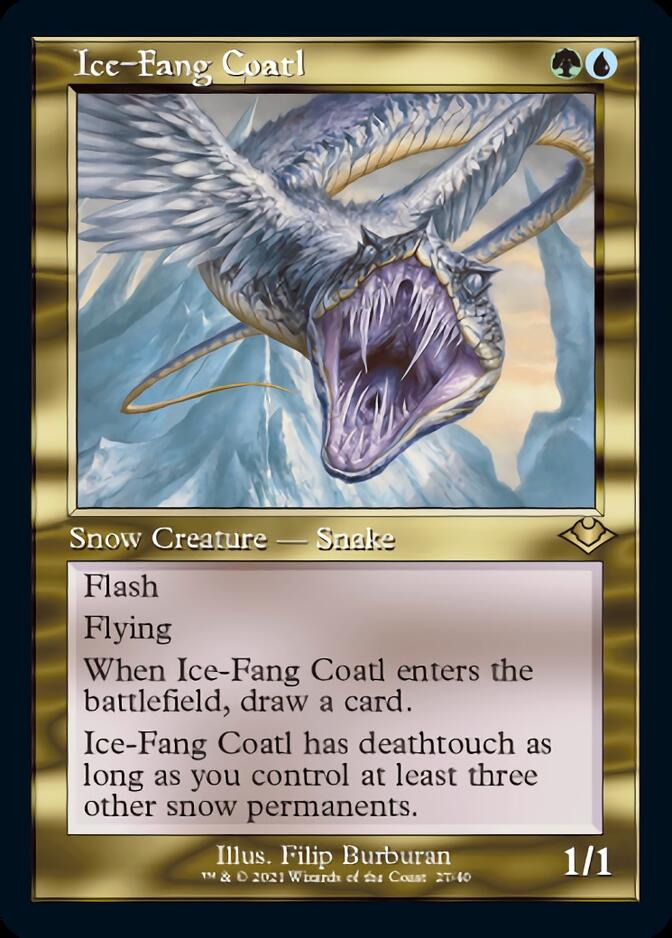 Ice-Fang Coatl (Retro Foil Etched) [Modern Horizons 2] | Cards and Coasters CA