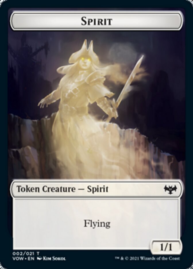 Spirit Token (002) [Innistrad: Crimson Vow Tokens] | Cards and Coasters CA