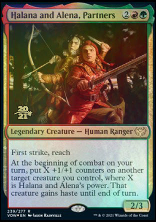 Halana and Alena, Partners [Innistrad: Crimson Vow Prerelease Promos] | Cards and Coasters CA