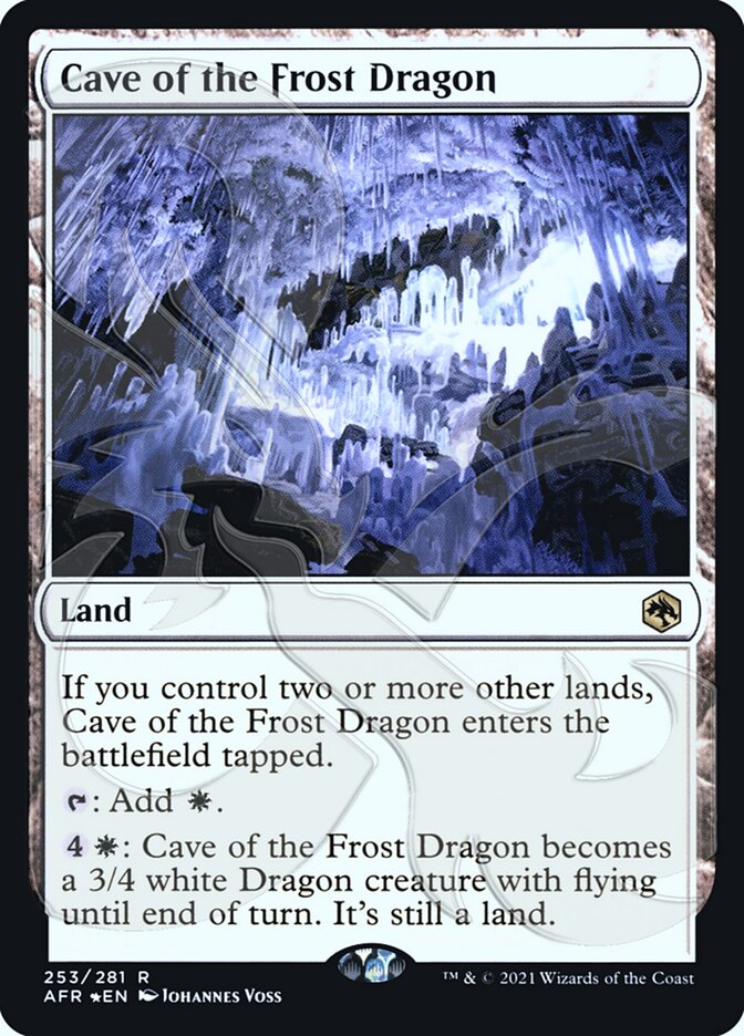 Cave of the Frost Dragon (Ampersand Promo) [Dungeons & Dragons: Adventures in the Forgotten Realms Promos] | Cards and Coasters CA