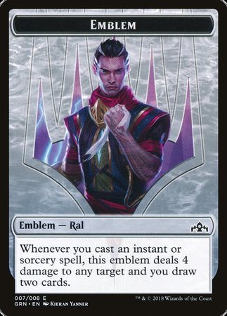 Emblem - Ral, Izzet Viceroy [Guilds of Ravnica Tokens] | Cards and Coasters CA