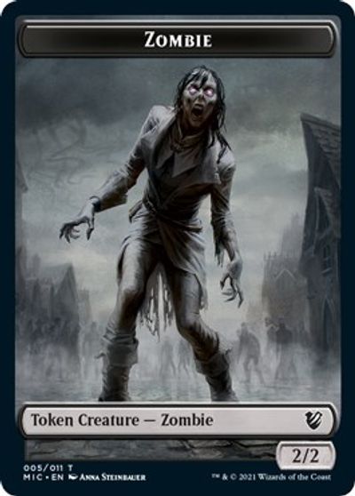 Zombie (005 MIC) // Zombie (005 MID) [Innistrad: Midnight Hunt Commander] | Cards and Coasters CA