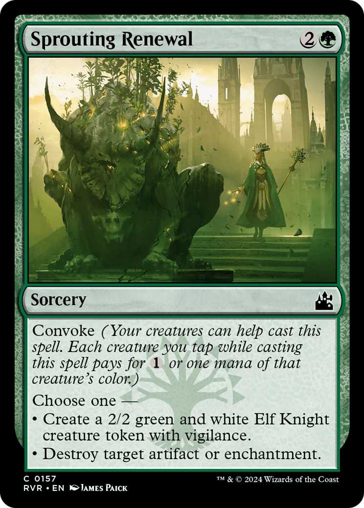 Sprouting Renewal [Ravnica Remastered] | Cards and Coasters CA