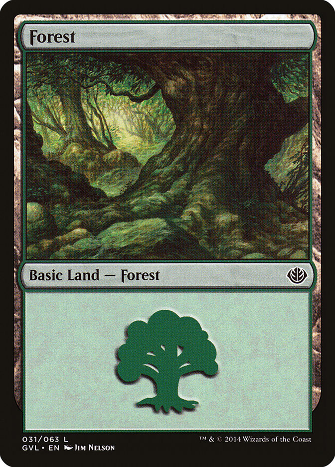 Forest (31) (Garruk vs. Liliana) [Duel Decks Anthology] | Cards and Coasters CA