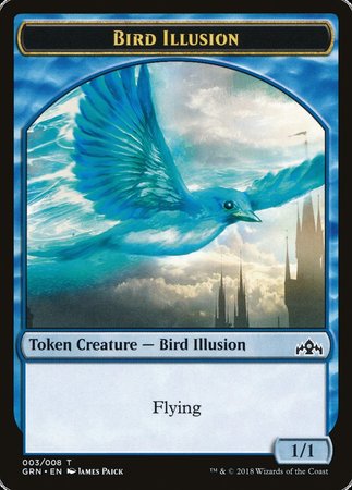 Bird Illusion Token [Guilds of Ravnica Tokens] | Cards and Coasters CA