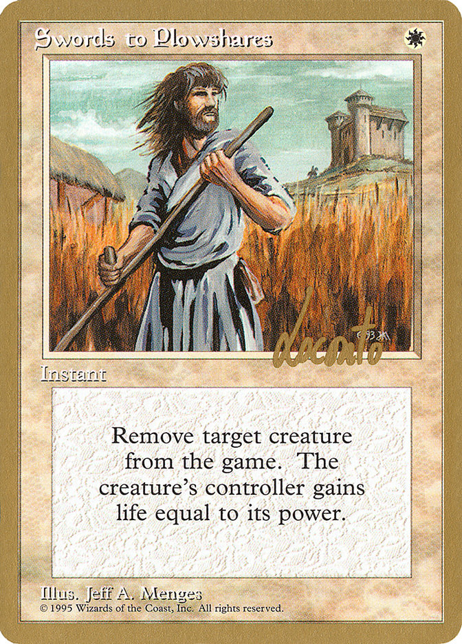 Swords to Plowshares (Michael Loconto) [Pro Tour Collector Set] | Cards and Coasters CA