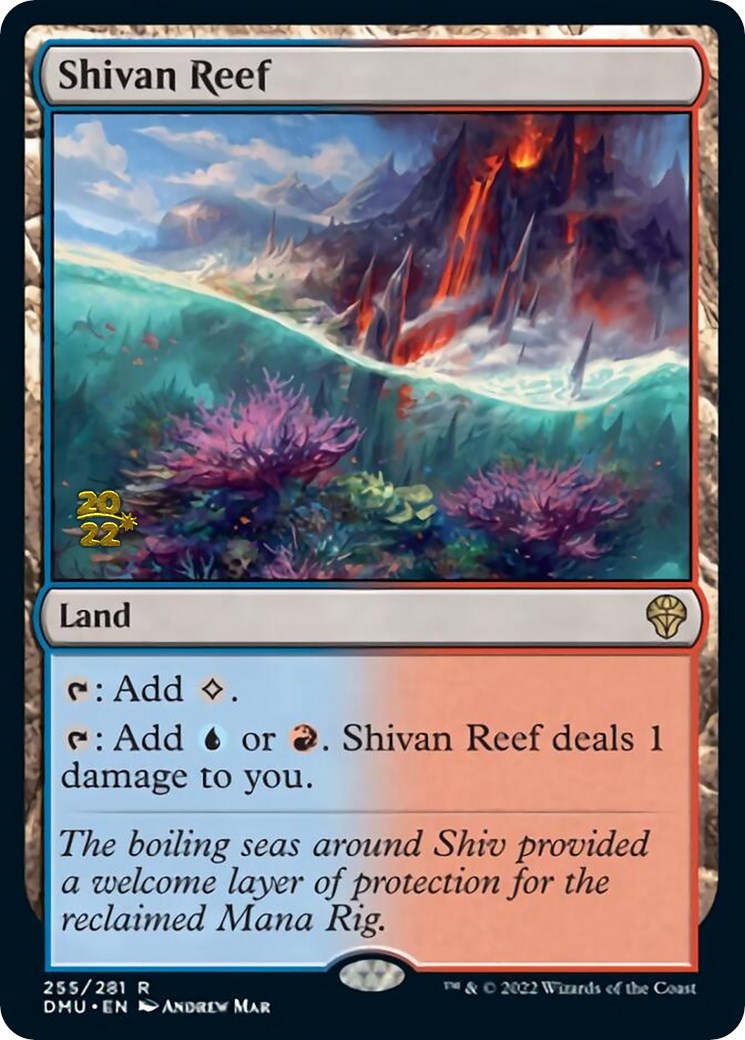 Shivan Reef [Dominaria United Prerelease Promos] | Cards and Coasters CA