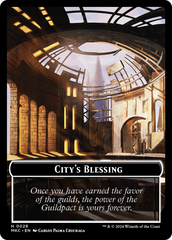 City's Blessing // Human Soldier Double-Sided Token [Murders at Karlov Manor Commander Tokens] | Cards and Coasters CA