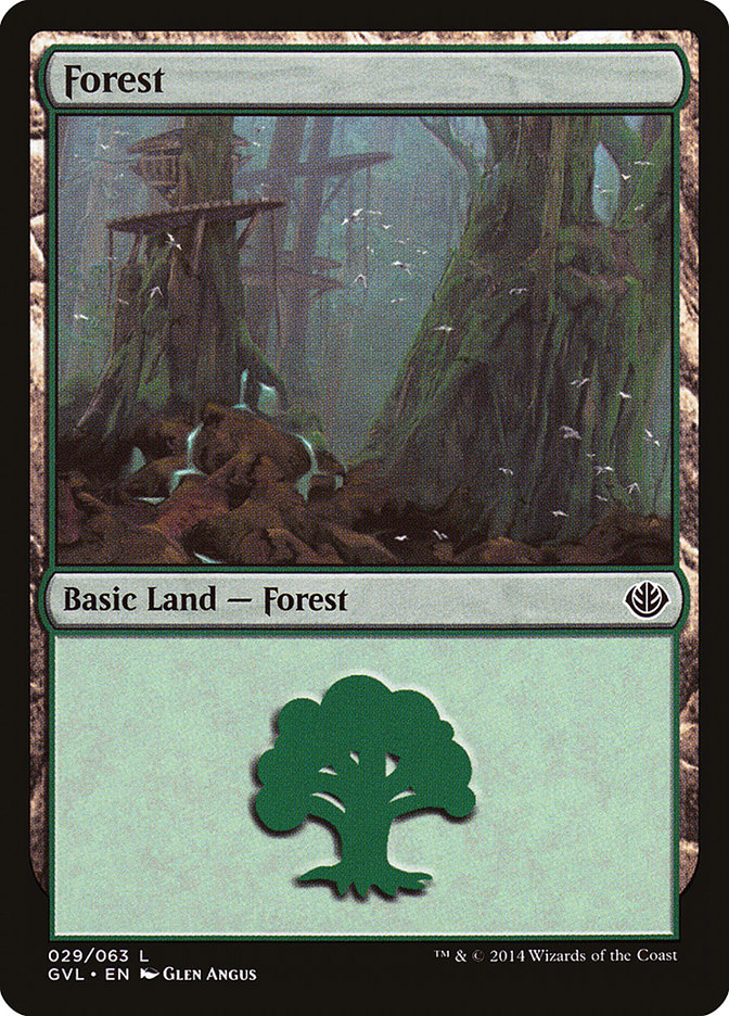 Forest (29) (Garruk vs. Liliana) [Duel Decks Anthology] | Cards and Coasters CA