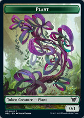 Plant // Treasure Double-sided Token [Kamigawa: Neon Dynasty Commander Tokens] | Cards and Coasters CA