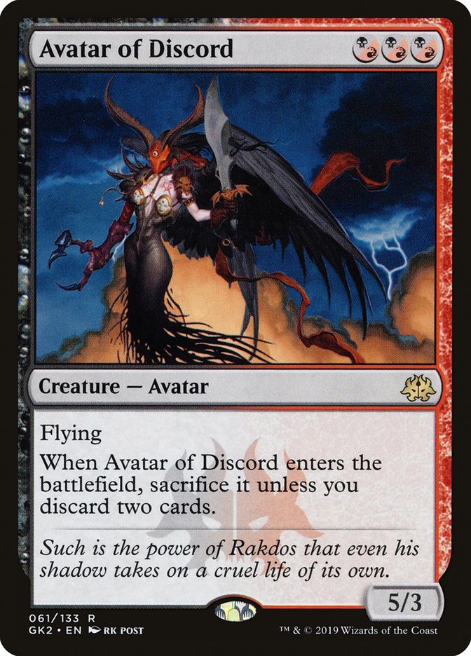 Avatar of Discord [Ravnica Allegiance Guild Kit] | Cards and Coasters CA