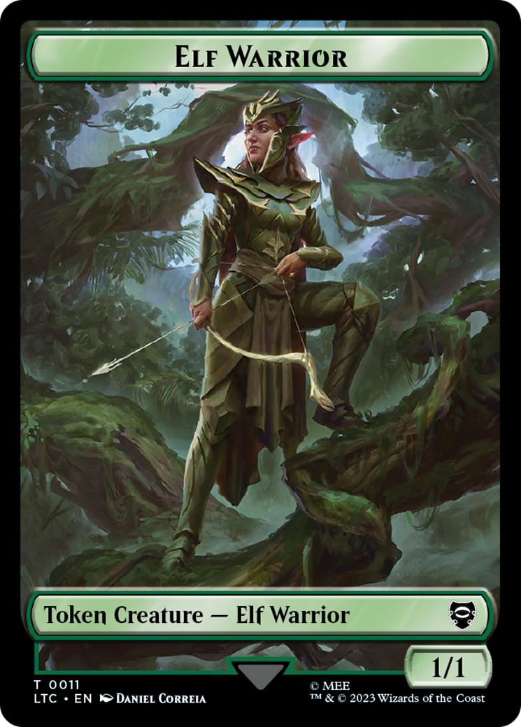 Elf Warrior // Insect Double Sided Token [The Lord of the Rings: Tales of Middle-Earth Commander Tokens] | Cards and Coasters CA