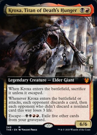 Kroxa, Titan of Death's Hunger (Extended Art) [Theros Beyond Death] | Cards and Coasters CA