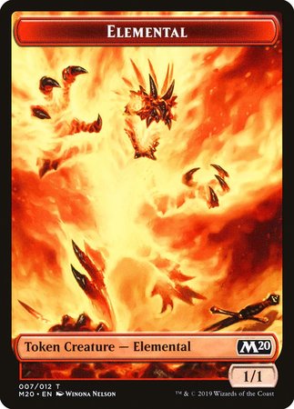 Elemental Token [Core Set 2020 Tokens] | Cards and Coasters CA